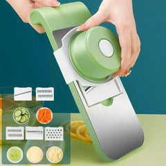 5-in-1 Multi-Functional Vegetable Slicer & Grater – Adjustable Mandoline Cutter Rs 462